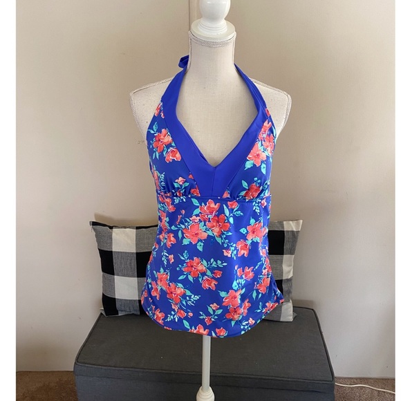 Lands' End Other - Lands End Blue Floral Tankini Swim Top Size 12
